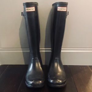 black hunter boots HUNTRESS boot // size US 7F